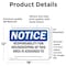 Signmission Responsibility For Housekeeping Area Custom, 18 in W x Rectangle, Vinyl Decal OS-2PACK-NS-D-1218-L-16473 - alternate 5